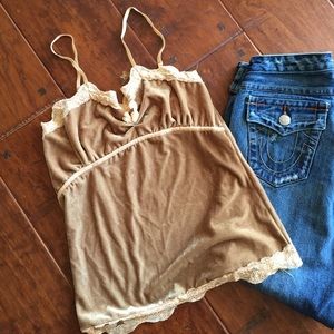 COPY - Brown velvet tank